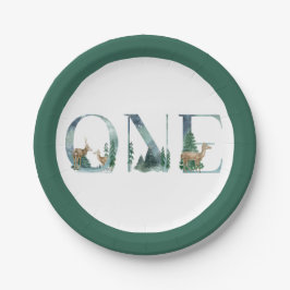 Woodland Winter ONEderland Papier Borden Papieren Bordje