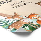 Woodland Winter Onederland Verjaardagsgunsten Poster (Hoek)