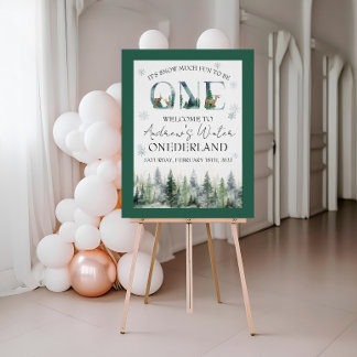 Woodland Winter ONEderland Welkom Poster