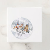 Woodland Winter Shower Forest Animals Gift labels (In situ)