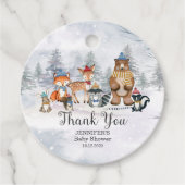 Woodland Winter Shower Forest Animals Gift labels (Voorkant)