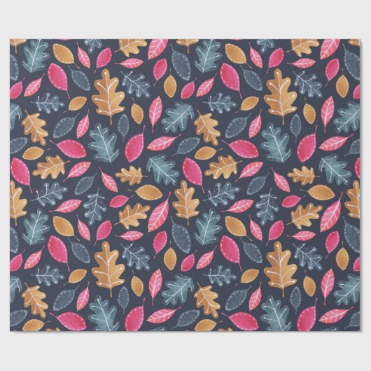 Woodland Winter Waterverf laat kerst achter Cadeaupapier (Vlak)