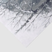 Woodland Winter Zwart Bier Tissuepapier (Detail)