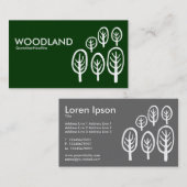 Woodland - Wit op Donkergroen Visitekaartje (Voorkant / Achterkant)