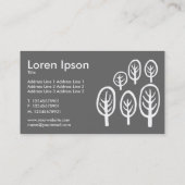 Woodland - Wit op Donkergroen Visitekaartje (Achterkant)