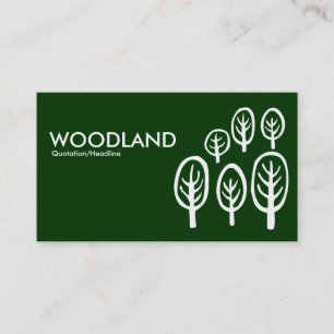 Woodland - Wit op Donkergroen Visitekaartje