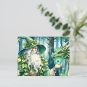 Woodland Wizard beroemd gemaakt door Glowing Green Briefkaart (Staand voorkant)