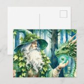Woodland Wizard beroemd gemaakt door Glowing Green Briefkaart (Voorkant / Achterkant)