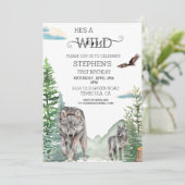 Woodland Wolf Forest Wild Op een dag Kaart (Staand voorkant)