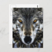 Woodland Wolf Inspirerend Portrait Briefkaart (Voorkant / Achterkant)
