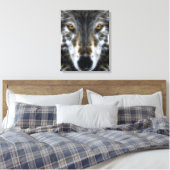 Woodland Wolf Inspirerend Portrait Canvas Afdruk (Insitu (Slaapkamer))