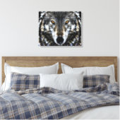 Woodland Wolf Inspirerend Portrait Canvas Afdruk (Insitu (Slaapkamer))