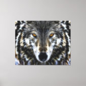 Woodland Wolf Inspirerend Portrait Canvas Afdruk (Voorkant)