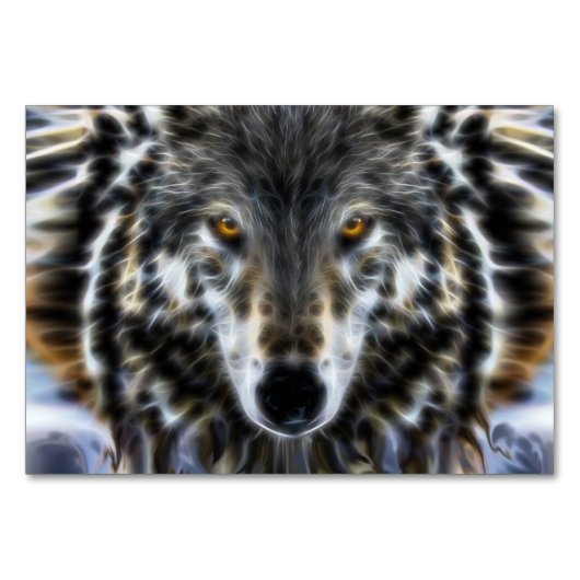 Woodland Wolf Inspirerend Portrait Kaart (Voorkant)