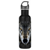Woodland Wolf Inspirerend Portrait Waterfles (Voorkant)
