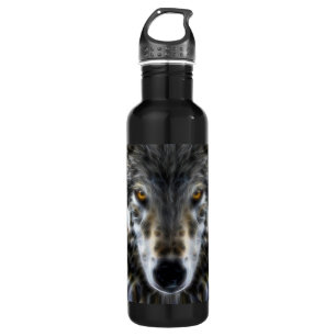 Woodland Wolf Inspirerend Portrait Waterfles