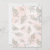 Woodland Wolf Waterverf Floral Baby Girl Shower Kaart (Achterkant)