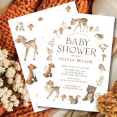 Woodland Wonder Baby shower Invitation Kaart