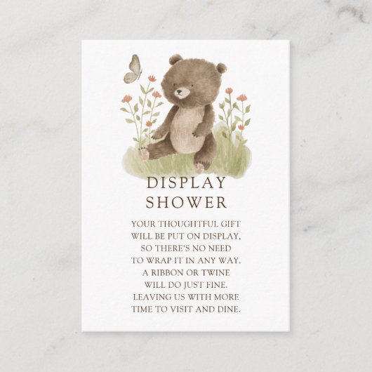 Woodland Wonder Beer Display Douche Informatiekaartje (Voorkant)