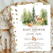 Woodland Wonder Deer Baby shower Kaart