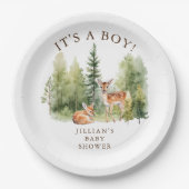 Woodland Wonder Deer Papieren Bordje (Voorkant)