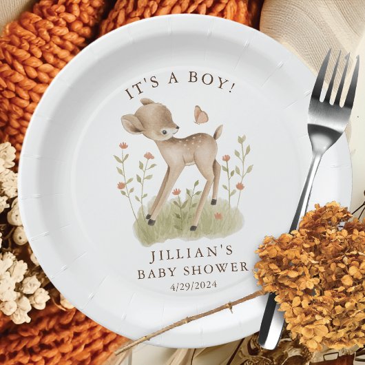 Woodland Wonder Deer Papieren Bordje