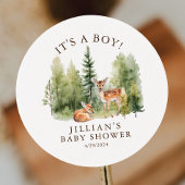 Woodland Wonder Deer Ronde Sticker