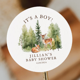 Woodland Wonder Deer Ronde Sticker