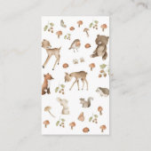 Woodland Wonder Diaper Raffle Ticket Informatiekaartje (Achterkant)