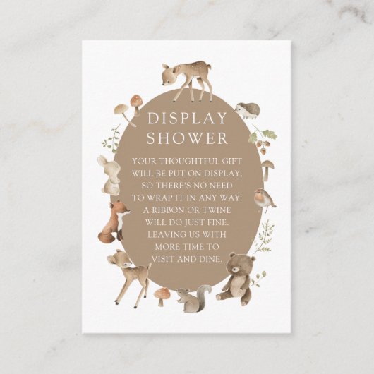 Woodland Wonder Display Douche Informatiekaartje (Voorkant)