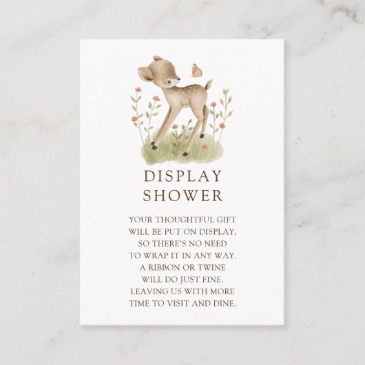 Woodland Wonder Herten Display Douche Informatiekaartje (Voorkant)