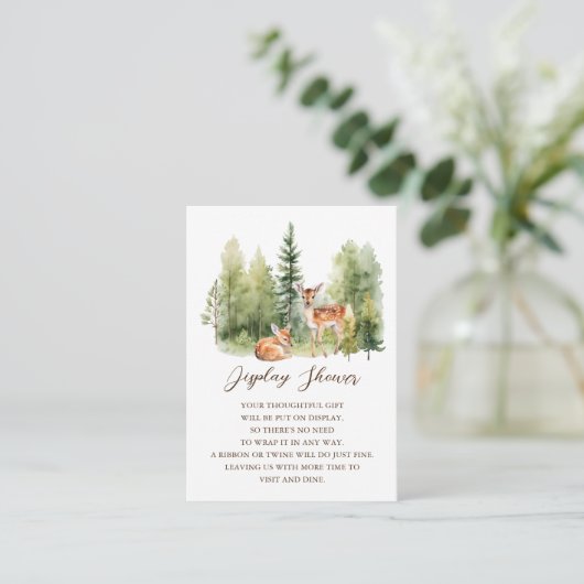 Woodland Wonder Herten Display Douche Informatiekaartje (Staand voorkant)