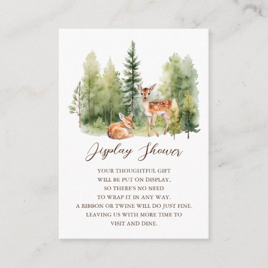Woodland Wonder Herten Display Douche Informatiekaartje (Voorkant)