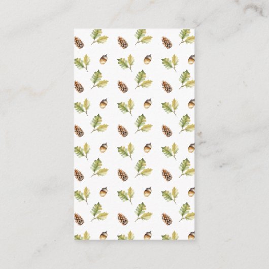 Woodland Wonder Herten Luier Raffle Ticket Informatiekaartje (Achterkant)