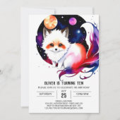 Woodland Wonderland Fox Verjaardag Kaart (Voorkant)