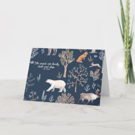 Woodland Wonders Christmas Kaarten Bedankt Notitie