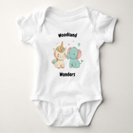 Woodland Wonders Eenhoorn & Olifant - Schattigee V Romper