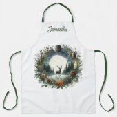 Woodland  Wreath with Deer Moon  Schort (Voorkant)