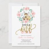 Woodland Ze is een wilde eerste verjaardag Kaart (Voorkant)