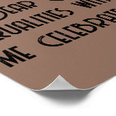 Woodland Zebra Kinder Christelijke Gebed op Bruin Poster (Hoek)