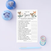 Woodland Zoek de gamekaart van het gastBaby shower Flyer (Enkel)