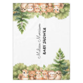 Woodland Zoo Adventure Baby Jongensdouche Tafelkleed (Voorkant)