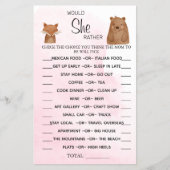 Woodland zou ze liever baby showers spelkaart hebb flyer (Voorkant)