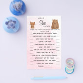 Woodland zou ze liever baby showers spelkaart hebb flyer (Enkel)