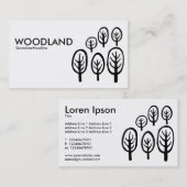 Woodland - Zwart op wit Visitekaartje (Voorkant / Achterkant)