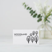 Woodland - Zwart op wit Visitekaartje (Staand voorkant)