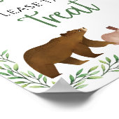 WoodlandBaby Douche Baby's zijn lief teken Poster (Hoek)