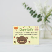 Woodlanddieren Diaper Raffle Tickets (Staand voorkant)