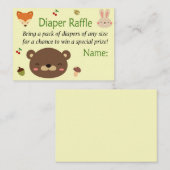 Woodlanddieren Diaper Raffle Tickets (Voorkant / Achterkant)