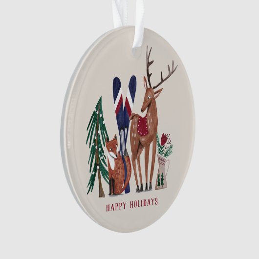 Woodlanddieren Noordse skiskelbkinderen Ormense Ornament (voorkant)